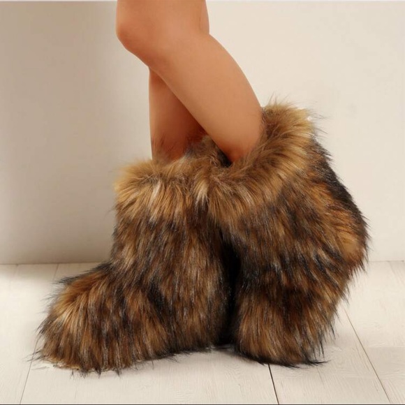 Faux Fur Ankle Boots - Picture 1 of 1